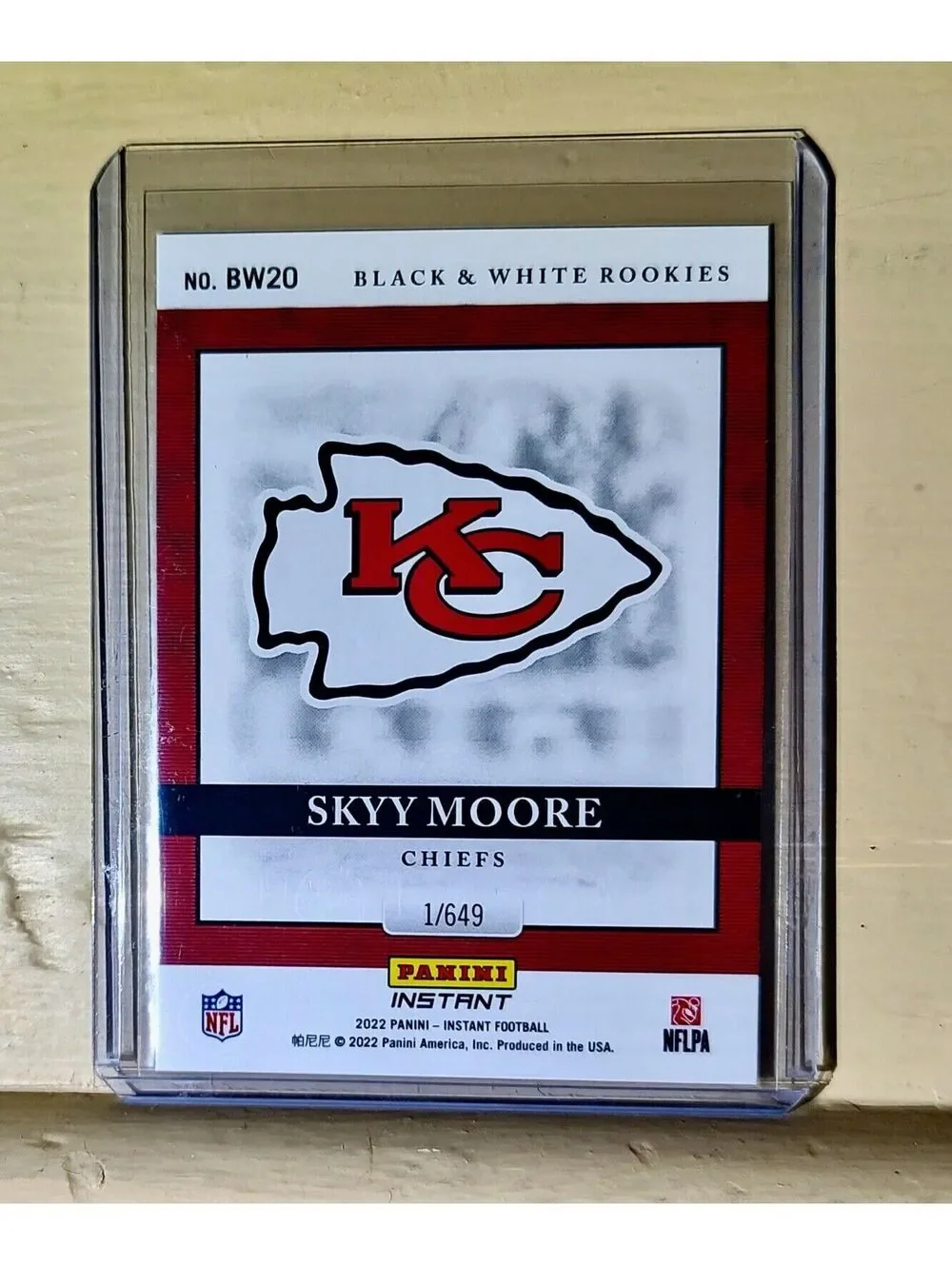Skyy Moore 2022 Panini NFL Black & White Rookies #20 Football Card 1 of 649